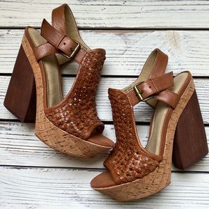 Levity Brown Platform Sandals